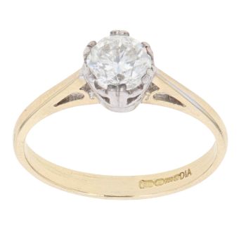 18ct Yellow Gold 0.50ct Brilliant Cut Diamond Solitaire Ring
