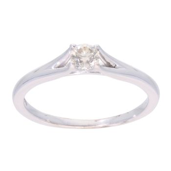 9ct White Gold 0.25ct Diamond Solitaire Ring