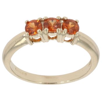 9ct Yellow Gold Citrine Three Stone Ring