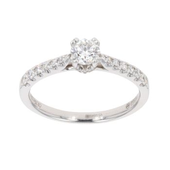 Platinum 0.57ct Brilliant Cut Diamond Solitaire Ring