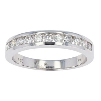 9ct White Gold Diamond Eternity Ring by Anya Belle