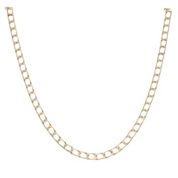 9ct Yellow Gold Square Curb Chain 30"