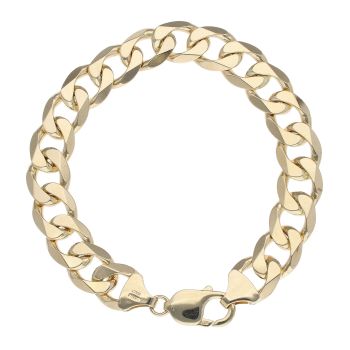 9ct Yellow Gold Curb Bracelet 8.5"