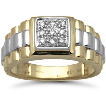 9 Carat Yellow Gold 0.15pts Diamond Ring