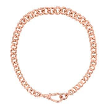 9ct Rose Gold Graduating Albert Bracelet 8"
