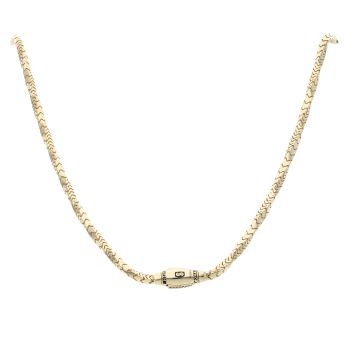 14ct Yellow Gold Monaco Spin Plain Lock Twist Chain 26"