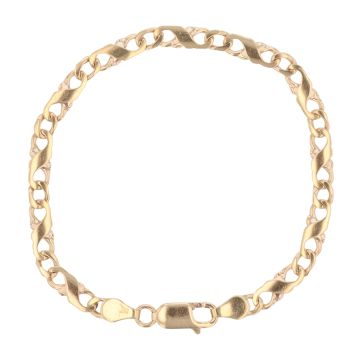 9ct Yellow Gold Fancy Bracelet 7"