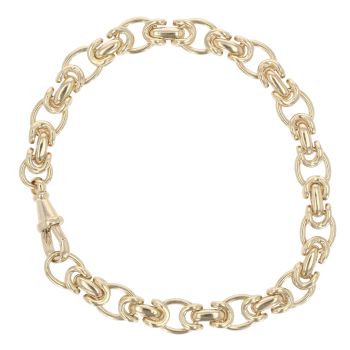 9ct Yellow Gold Fancy Bracelet 8.5"