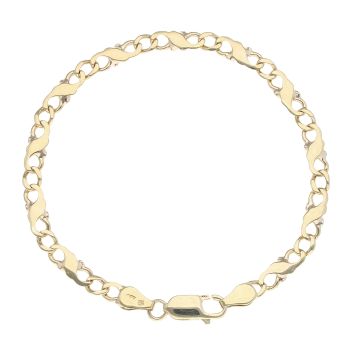 9ct Yellow Gold Fancy Bracelet 7.5"
