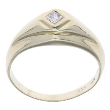 9ct Yellow Gold 0.20ct Diamond Signet Ring