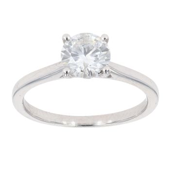 18ct White Gold 1ct Certificated Diamond Solitaire Ring