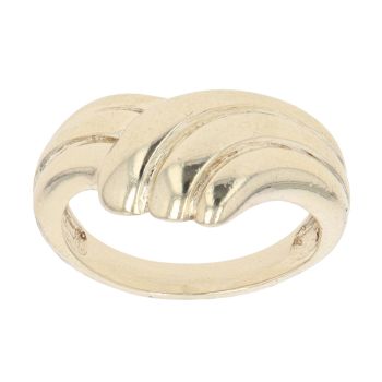 9ct Yellow Gold Three Row Wishbone Ring