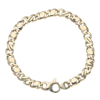 9ct Yellow Gold Fancy Bracelet 9"