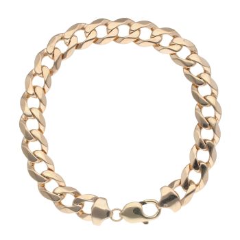 9ct Yellow Gold Curb Bracelet 10"