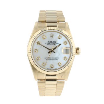 Rolex Custom Datejust Pre Owned Watch Ref 6827