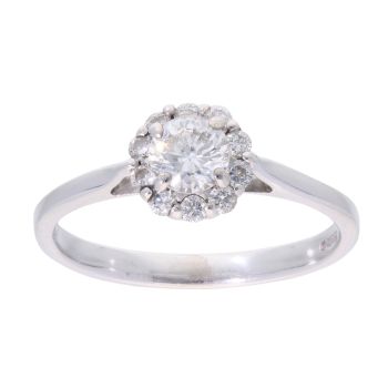 9ct White Gold 0.40ct Diamond Cluster Ring