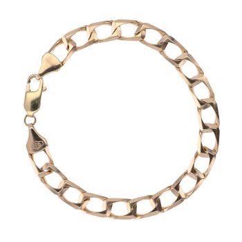 9ct Yellow Gold Curb Bracelet 8"