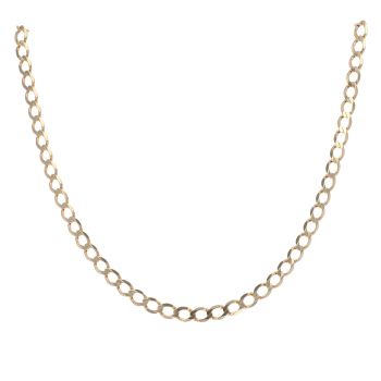 9ct Yellow Gold Curb Chain 22"