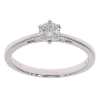 18ct White Gold 0.25ct Brilliant Cut Diamond Solitaire Ring