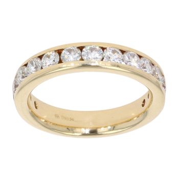18ct Yellow Gold 1.50ct Diamond Half Eternity Ring