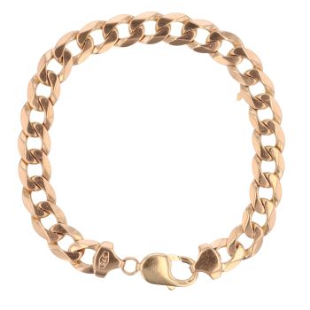 9ct Yellow Gold Curb Bracelet 9"