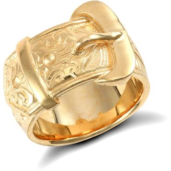 9ct Yellow Gold Buckle Ring