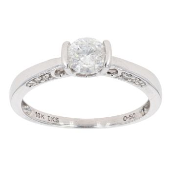18ct White Gold 0.50ct Diamond Solitaire Ring