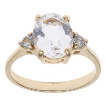 9ct Yellow Gold Cubic Zirconia Single Stone Ring