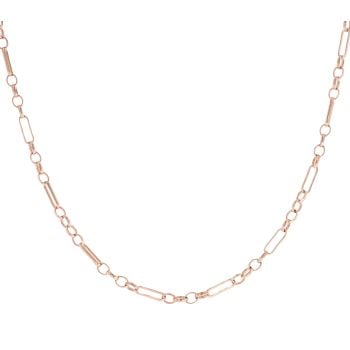 9ct Rose Gold Figaro Fancy Chain 18"