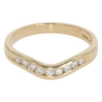 18ct Yellow Gold 0.20ct Brilliant Cut Diamond Wishbone Ring