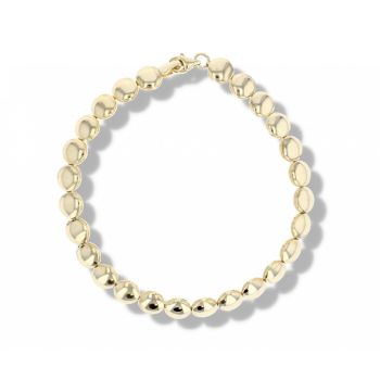 9ct Yellow Gold Flat Round Link Bracelet