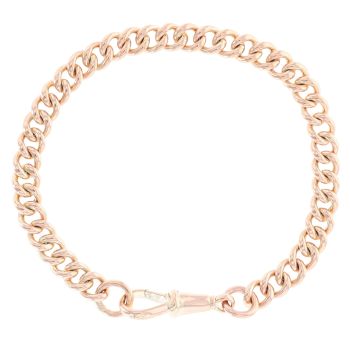 9ct Rose Gold Albert Bracelet 7"