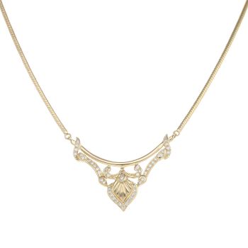 18ct Yellow Gold 0.50ct Diamond Fancy Collarette 16"