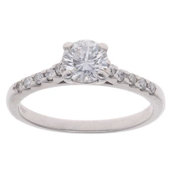 18ct White Gold 0.90ct Brilliant Cut Diamond Solitaire Ring