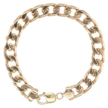 9ct Yellow Gold Curb Bracelet 8"