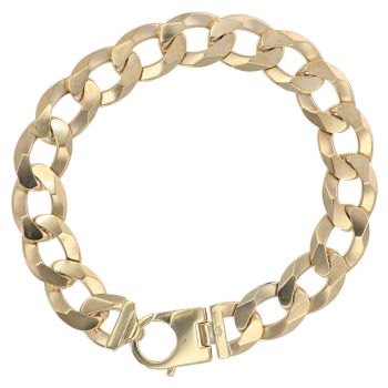 9ct Yellow Gold Curb Bracelet 9"