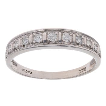 9ct White Gold 0.22ct Diamond Eternity Ring