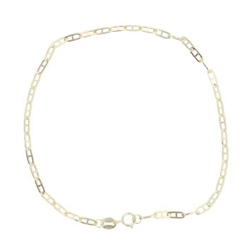 9ct Yellow Gold Square Rambo Bracelet 7.5"