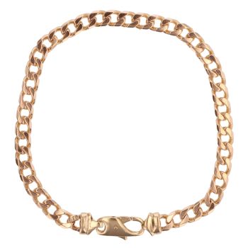 9ct Yellow Gold Curb Bracelet 9.5"