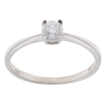 9ct White Gold 0.33ct Diamond Solitaire Ring