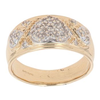 18ct Yellow Gold 0.27ct Diamond Fancy Ring