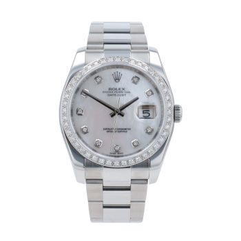 Rolex Custom Datejust Pre Owned Watch Ref 116200