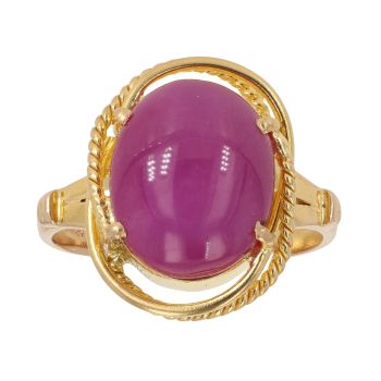 18ct Yellow Gold Ruby Single Stone Ring