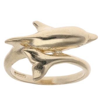9ct Yellow Gold Dolphin Ring