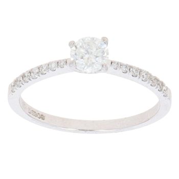 18ct White Gold 0.55ct Brilliant Cut Diamond Solitaire Ring