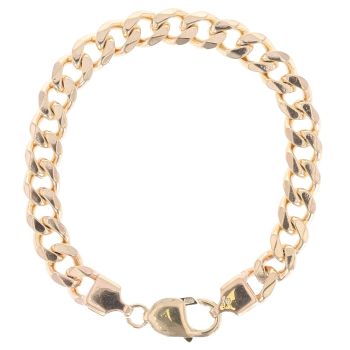 9ct Yellow Gold Curb Bracelet 8"