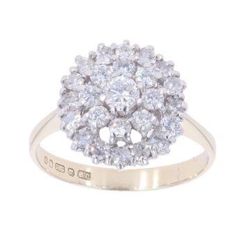 9ct Yellow Gold 1.00ct Brilliant Cut Diamond Cluster Ring