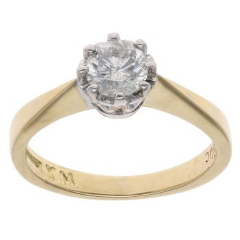 18ct Yellow Gold 0.50ct Brilliant Cut Diamond Solitaire Ring