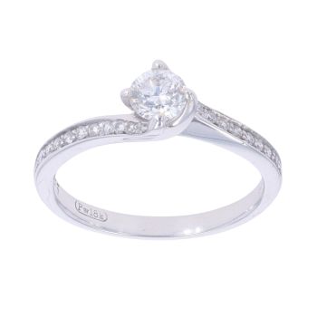 18ct White Gold 0.65ct Brilliant Cut Diamond Solitaire Ring