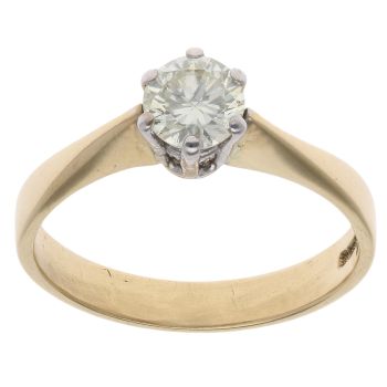 18ct Yellow Gold 0.50ct Brilliant Cut Diamond Solitaire Ring